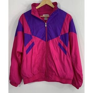 Y2K Lavon Retro Track Jacket‎ Women's Medium Pink/Purple 90's